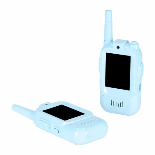 Interaktív Videós Gyermek Adóvevő Készlet – 2" LCD kijelző, beépített kamera és nyakpánt, 2 db, kék