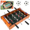 Mini asztali csocsó játék gyerekeknek – Hordozható fa csocsóasztal 2 labdával