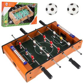  Mini asztali csocsó játék gyerekeknek – Hordozható fa csocsóasztal 2 labdával