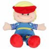 Plüss fejlesztő öltöztetős puha baba öltözködés tanulásához, fiú
