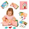Montessori Csendeskönyv és 3D Filc Babaház, tépőzáras Oktatójáték