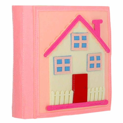 Montessori Csendeskönyv és 3D Filc Babaház, tépőzáras Oktatójáték