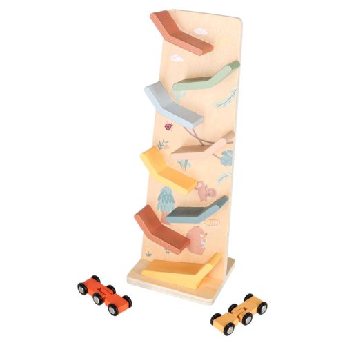 Moni Toys fa autós lejtőpálya - 8 szintes, 2 autóval