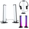 RGB LED-es gamer íróasztali lámpa, oszlopos kivitel, távirányítóval, 2 darabos szet