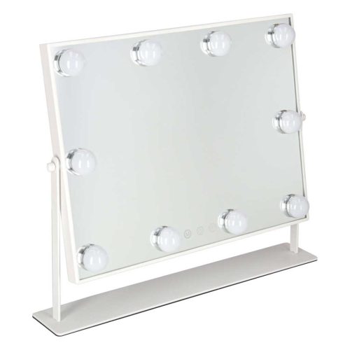 LED-es Sminktükör 10 Izzóval – 3 Színhőmérséklet, Állítható Fényer