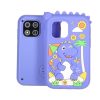 Érintőképernyős Gyerek Mobiltelefon dinoszaurusz Tokkal 8GB, kék