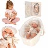 Lovely Baby Élethű Játékbaba Mózeskosárban és kiegészítőkkel, 38 cm