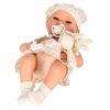 Lovely Baby Élethű Játékbaba Mózeskosárban és kiegészítőkkel, 38 cm