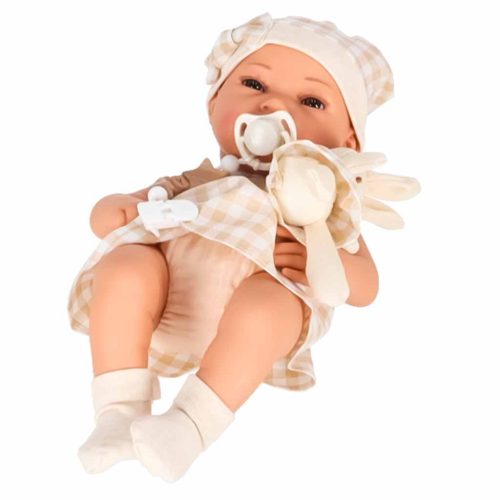 Lovely Baby Élethű Játékbaba Mózeskosárban és kiegészítőkkel, 38 cm