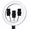 RGB LED gyűrűs lámpa szelfikhez és videókhoz, állvánnyal és távirányítóval, 45 cm