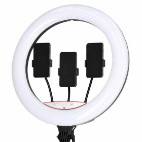   RGB LED gyűrűs lámpa szelfikhez és videókhoz, állvánnyal és távirányítóval, 45 cm