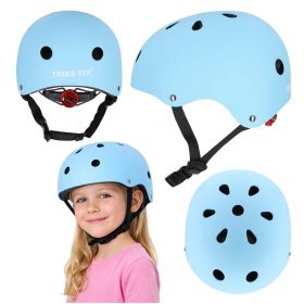   Trike Fix gyermek biciklis sisak állítható LED M 55-58cm kék