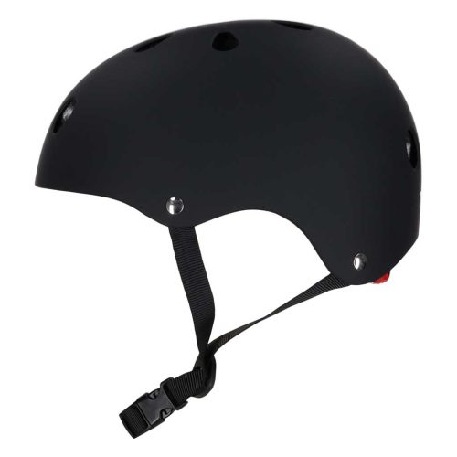 Trike Fix gyermek biciklis sisak állítható M méret 55-58cm, LED világítással, fekete
