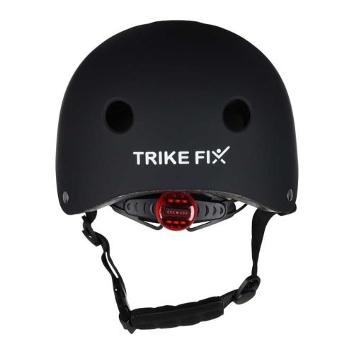 Trike Fix gyermek biciklis sisak állítható M méret 55-58cm, LED világítással, fekete