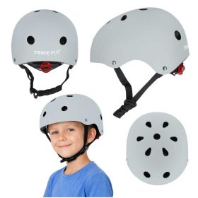   Trike Fix gyermek biciklis sisak állítható LED M 55-58cm sötétszürke