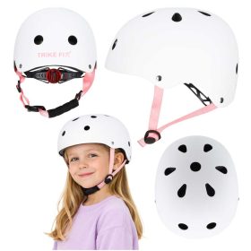   Trike Fix gyermek biciklis sisak állítható LED S 48-54cm fehér