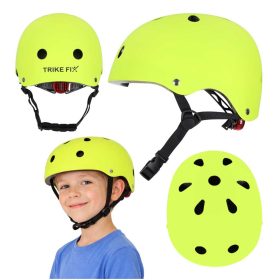   Trike Fix gyermek biciklis sisak állítható LED S 48-54cm, élénk zöld
