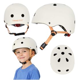   Trike Fix gyermek biciklis sisak állítható LED S 48-54cm bézs színű