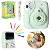 Digitális instant hőnyomtató fényképezőgép gyerekeknek 16x 128GB filcekkel, menta zöld