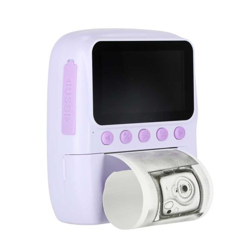 Digitális instant fényképezőgép, hőnyomtató funkcióval, 16x 128GB-os, lila