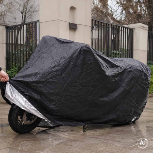 Univerzális vízálló motorkerékpár ponyva és robogó takaró ponyva tárolótáskával, rögzítőpánttal 200 x 70 x 110 cm