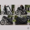 Univerzális vízálló motorkerékpár ponyva és robogó takaró ponyva tárolótáskával, rögzítőpánttal 200 x 70 x 110 cm