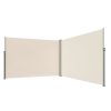 LUARO sarok terasz napellenző behúzható oldalárnyékoló 180 x 620 cm bézs színben