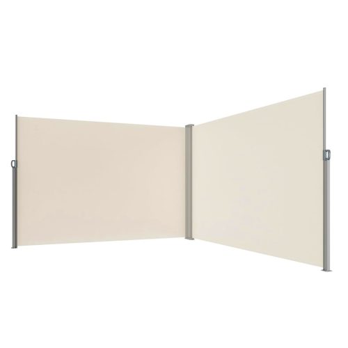 LUARO sarok terasz napellenző behúzható oldalárnyékoló 180 x 620 cm bézs színben