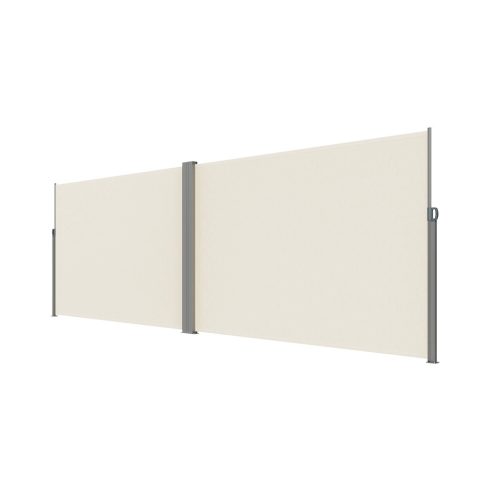 LUARO sarok terasz napellenző behúzható oldalárnyékoló 180 x 620 cm bézs színben