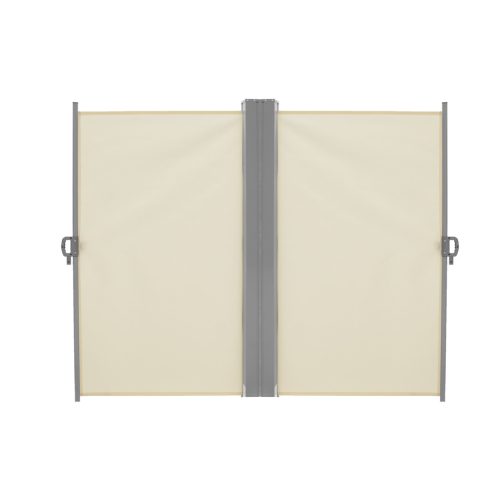 LUARO sarok terasz napellenző behúzható oldalárnyékoló 180 x 620 cm bézs színben