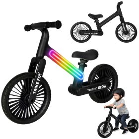 Trike Fix Glow LED-es futóbicikli fekete