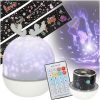 Rénszarvasos LED csillagprojektor és éjjeli lámpa – 360° forgatható, 6 cserélhető motívum, USB, távirányító