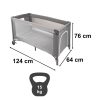 Összecsukható hálós utazóágy matraccal max. 15kg, szürke