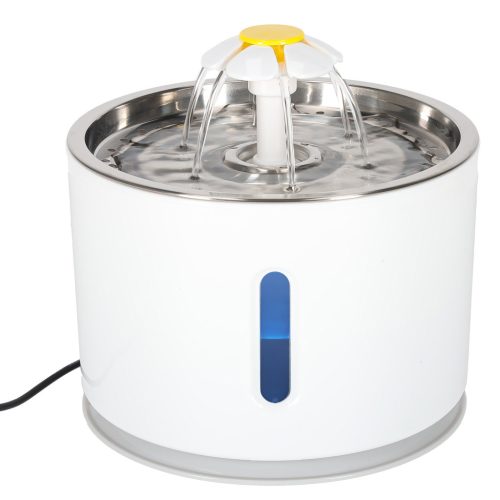 Ivókút kutyának macskának automata USB LED-es itató 2.4l tisztító szűrővel