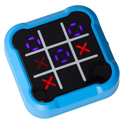 Hordozható, elektronikus amőba Tic-Tac-Toe konzol, kék