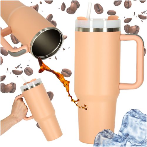  Stanley Adventure Quencher rozsdamentes Termosz bögre szívószállal és fogantyúval 1200ml púder