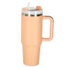 Termo bögre szívószállal és fogantyúval termosz 1200ml por rózsaszínű
