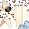 Termo bögre szívószállal és fogantyúval termosz 1200ml, fehér