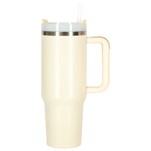 Termo bögre szívószállal és fogantyúval termosz 1200ml, fehér