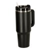 Termikus bögre szívószállal és fogantyúval termosz 1200ml fekete