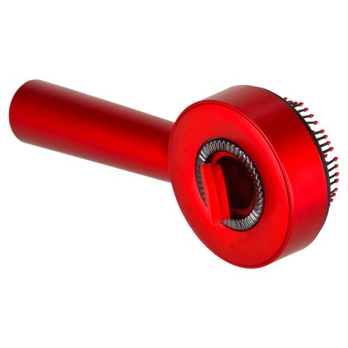 Fejbőr masszázskefe olaj applikátorral, fényterápiával, USB, piros