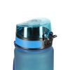 600 ml-es motivációs vizespalack hidratáltság jelzővel, szívószállal 600ml zöld-kék