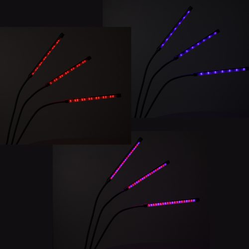 Növénytermesztő lámpa, 3 panel, 60 LED