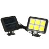 Kültéri Napelemes mozgás- és szürkületérzékelő lámpa 120 LED, távirányítóval