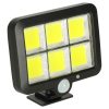 Napelemes mozgás- és szürkületérzékelő lámpa 120 LED + távirányító