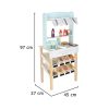 LULILO Melo fából készült piaci stand szupermarket pénztárgéppel