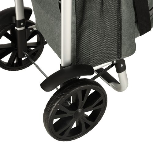 Kerekes bevásárlótáska alumínium vázzal 100cm szürke