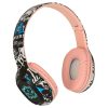 Graffiti Bluetooth in-ear vezeték nélküli fejhallgató Gaming Sport rózsaszín