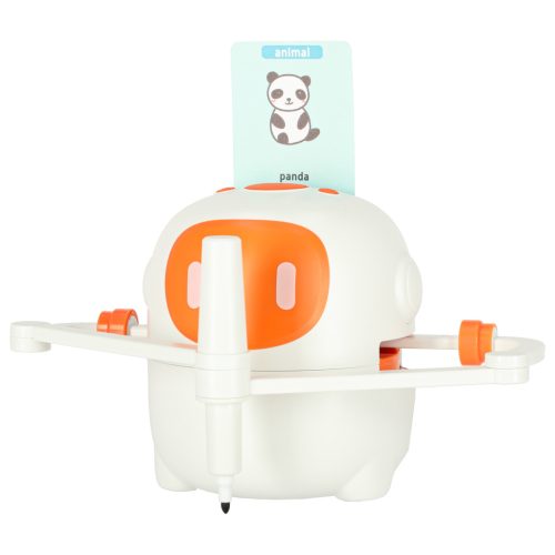  Interaktív oktatató rajz robot játék kártyákkal, filcekkel, narancssárga