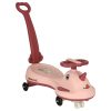 Swing FIX S1 gravitációs roller, bobocar fogantyúval, LED világítással, rózsaszín max 65kg